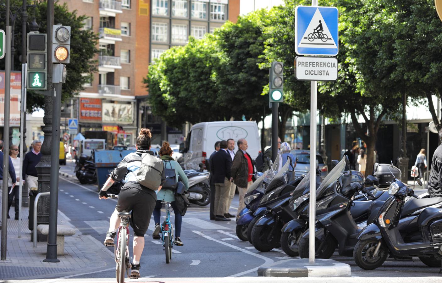 Carril bici de Valencia. 