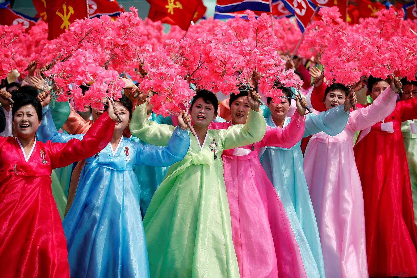 Celebraciones en Corea del Norte por el Día del Sol 