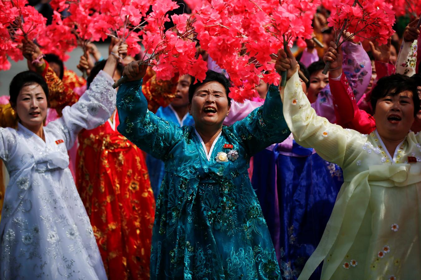 Celebraciones en Corea del Norte por el Día del Sol 