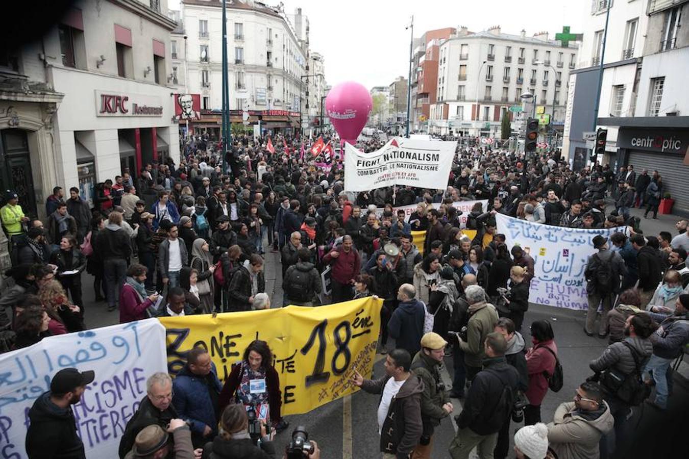 Finalmente, la manifestación fue disuelta por la policía. 