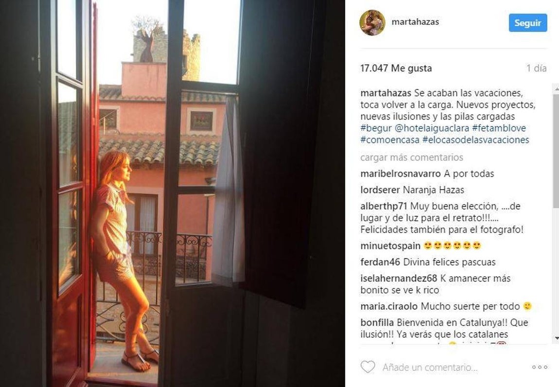 Marta Hazas. En la costa Brava ha estado la presentadora disfrutando de unos días de playa, sol y relax antes de volver al trabajo