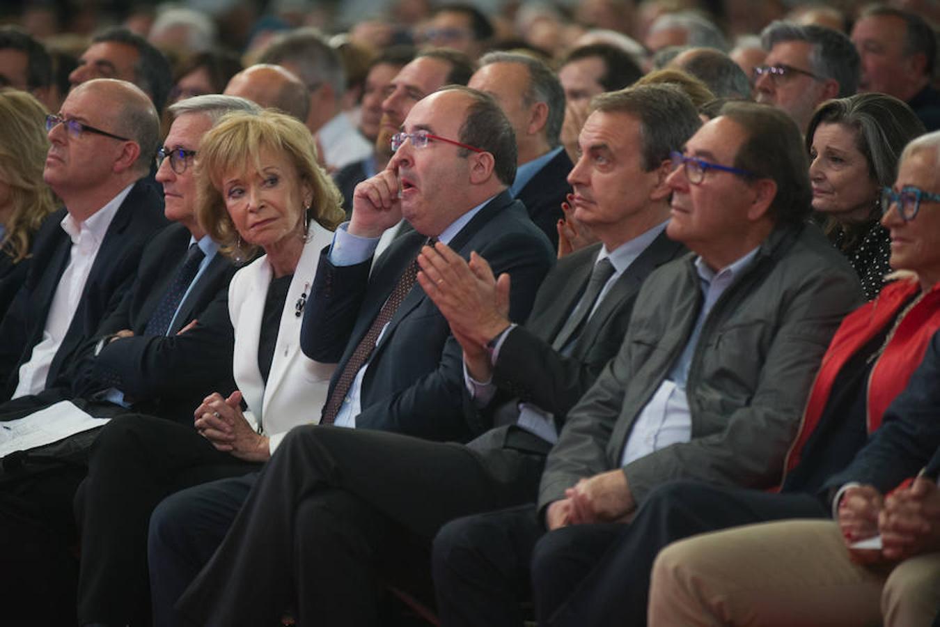 María Teresa Fernández de la Vega, Miquel Iceta, Zapatero y los padres de Carme Chacón