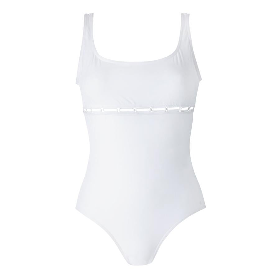 Bañador en color blanco con strass (110€)