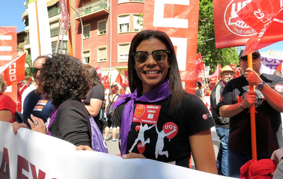 Marcha del Primero de Mayo en Alicante. 