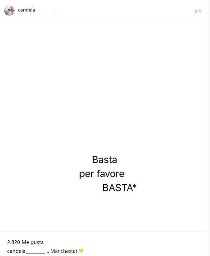 Candela Pelizza, modelo. «Basta por favor BASTA*»