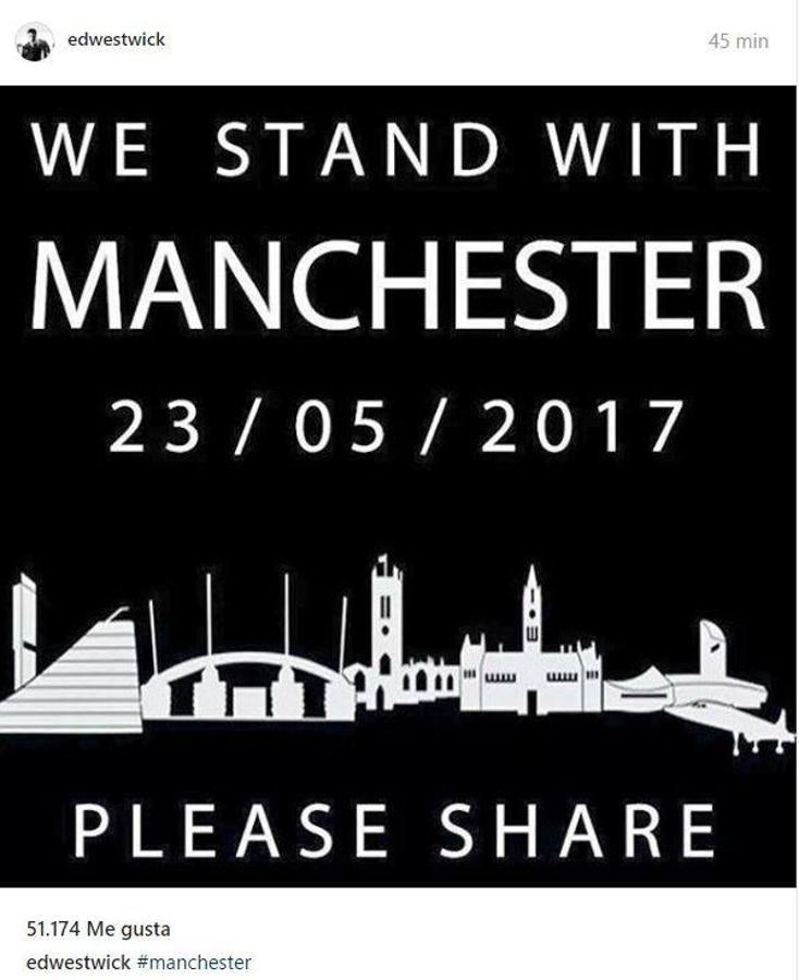 Ed Westwick, actor. «Estamos con Manchester»