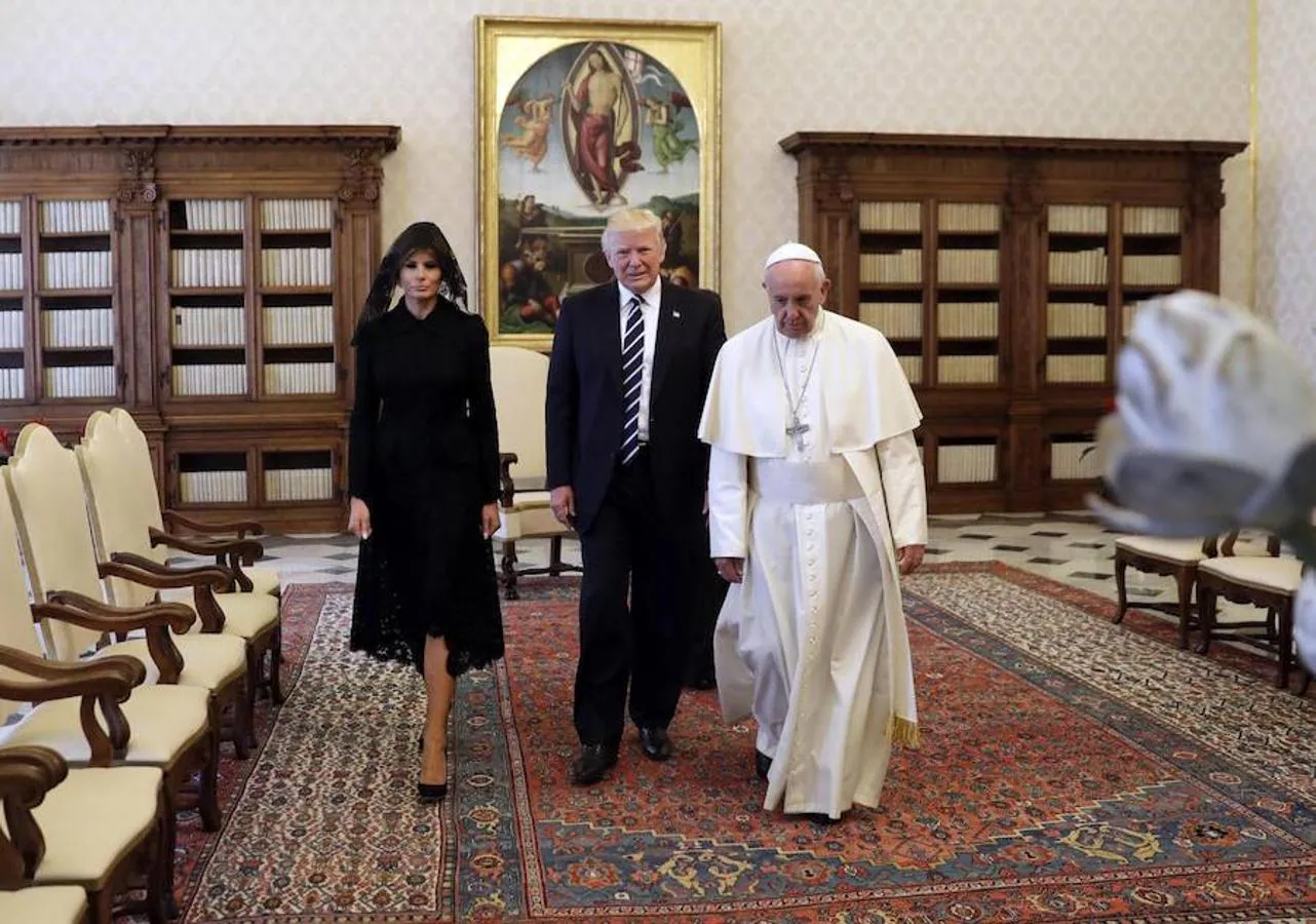 Donald Trump y su mujer, Melania, tienen una audiencia en privado con el Papa. 