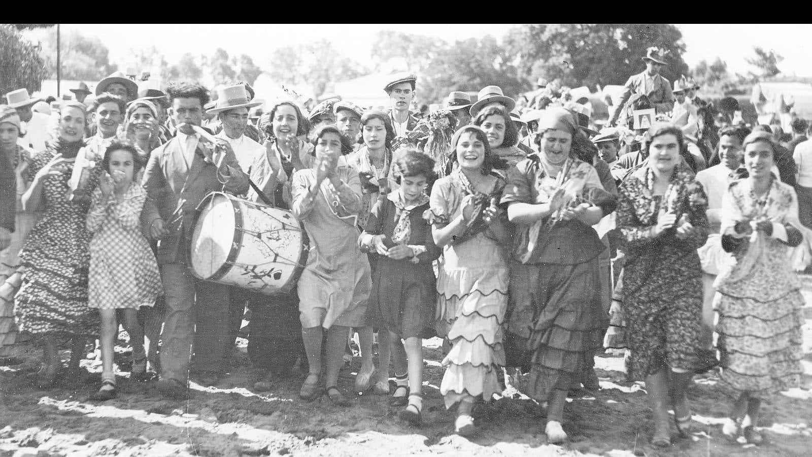 Romería del Rocío en el Santuario de Almonte.