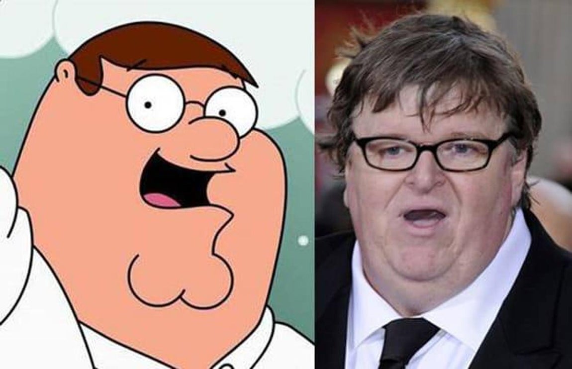 Peter Griffin, «Padre de Familia» / Michael Moore. 
