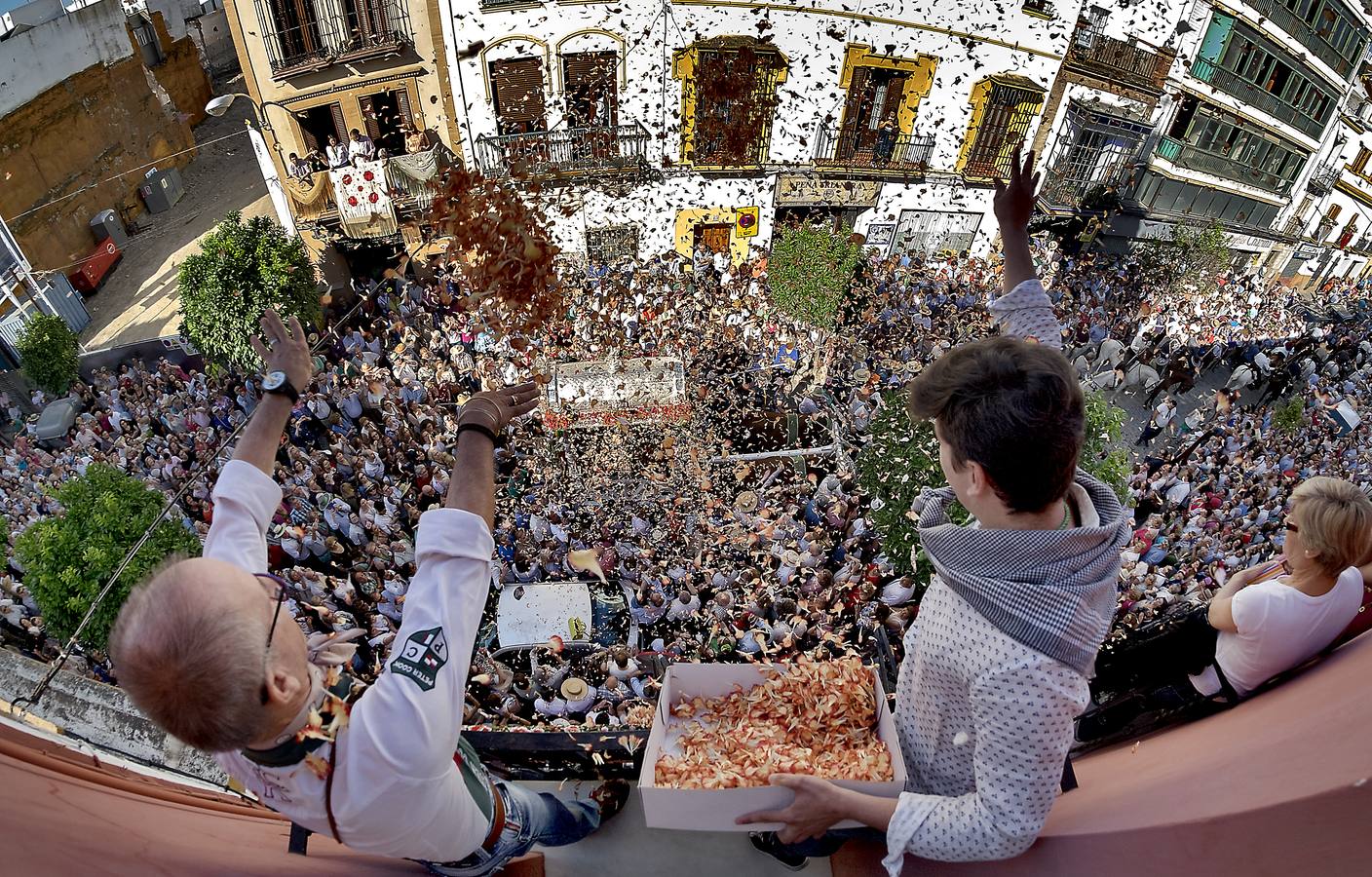 La salida de la Hermandad del Rocío de Triana, en imágenes