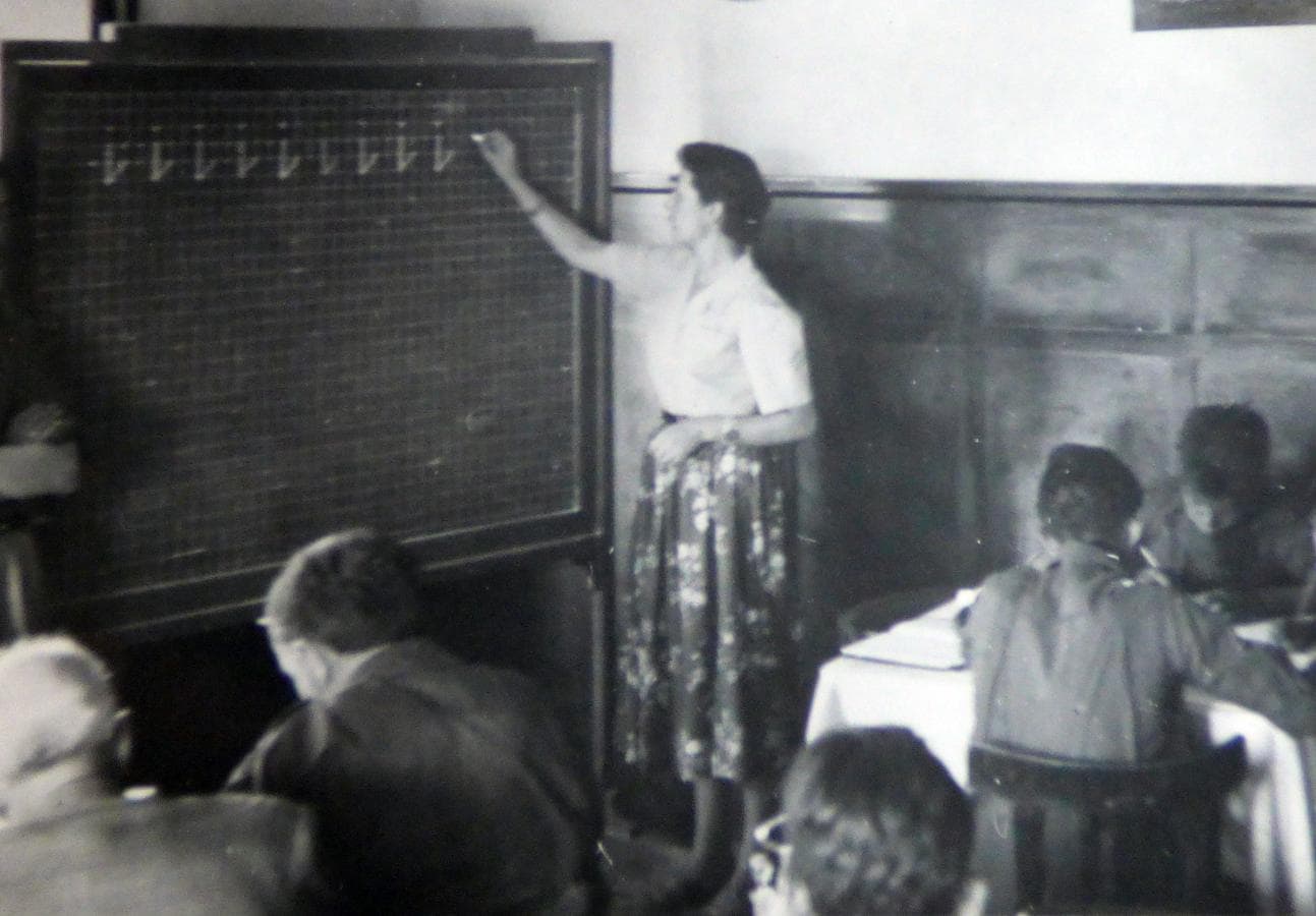 Exposición del sistema onomatopéyico en una sesión práctica. FOTO Archivo particular FMS