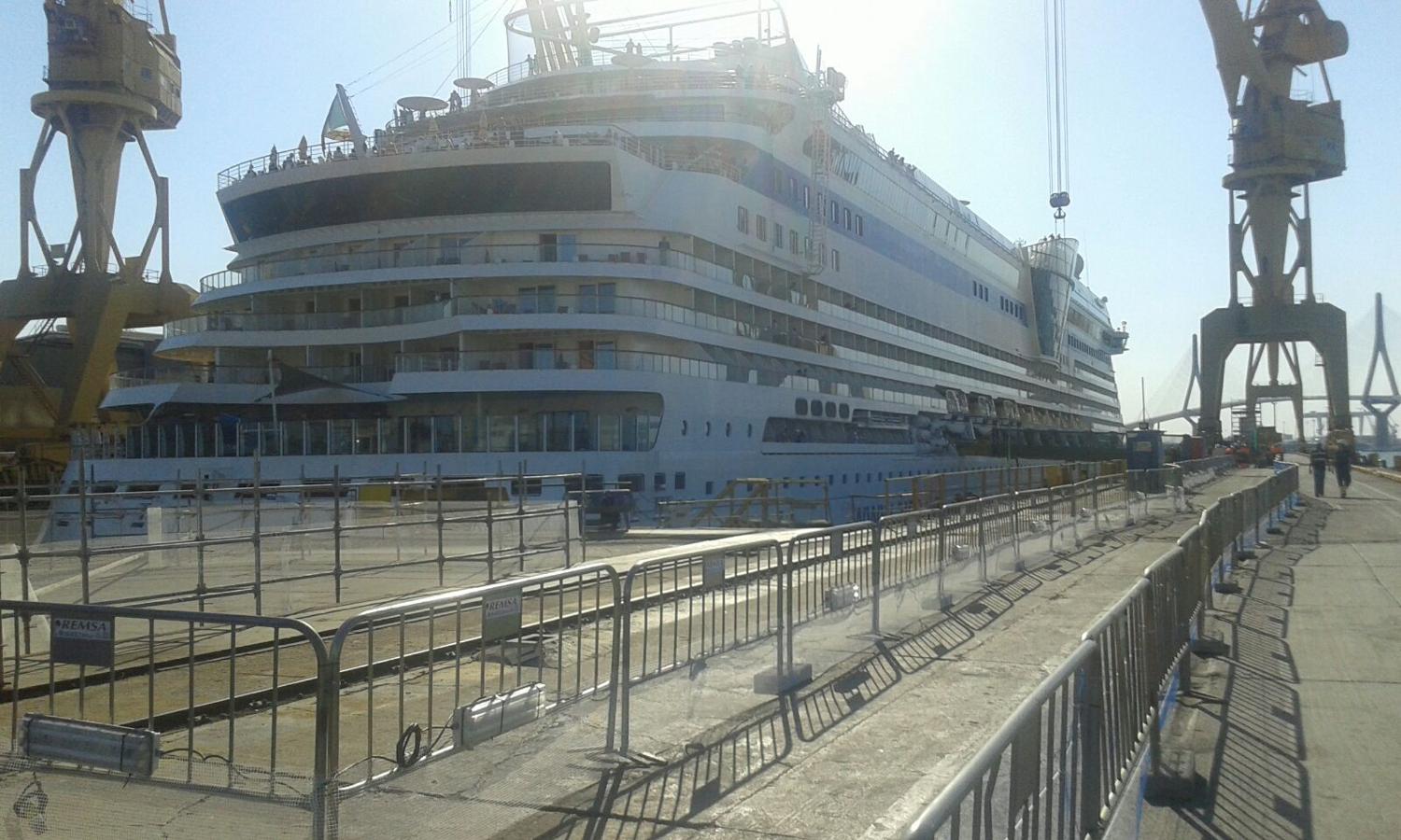 Reparación del crucero &#039;Aida Bella&#039; en Cádiz