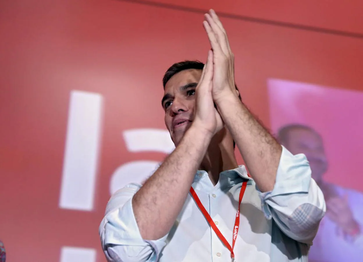 El líder del PSOE, Pedro Sánchez, momentos antes del comienzo del Congreso Federal del PSOE