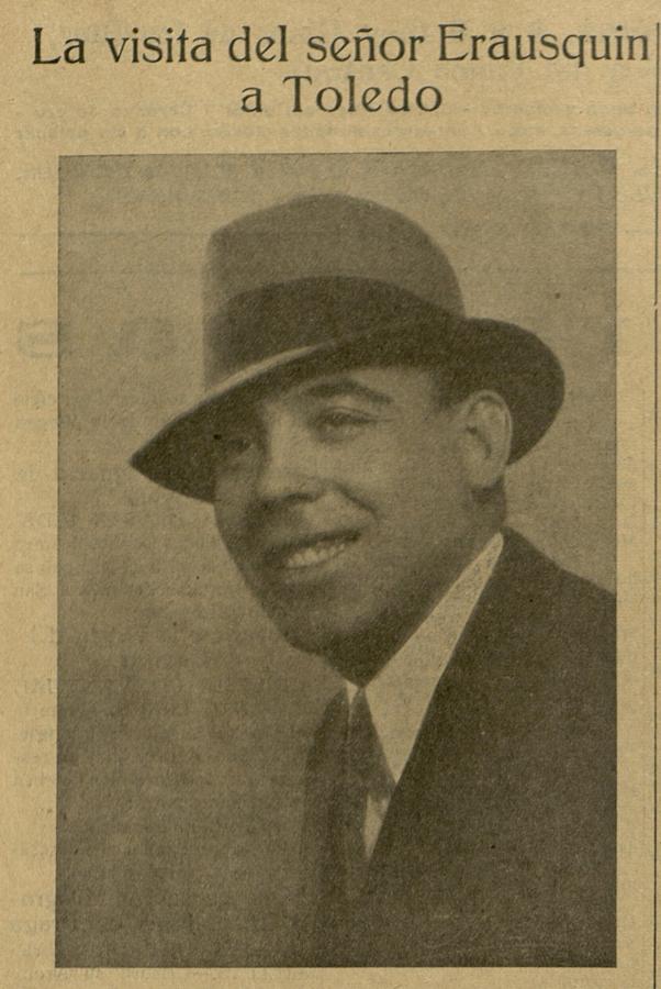 Germán Erausquin. Secretario del Comité de Relaciones de Toledo de Ohio. El Castellano. ARCHIVO MUNICIPAL DE TOLEDO. 