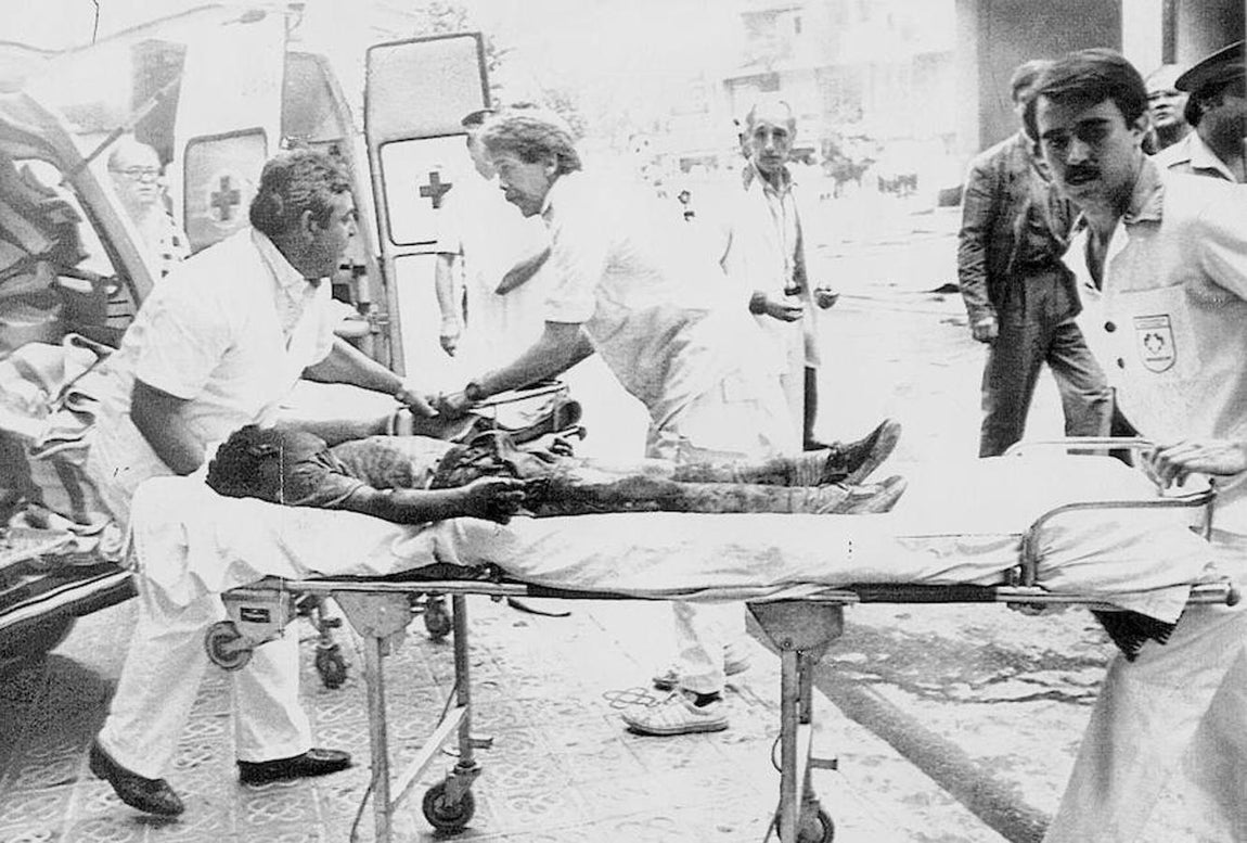 Heridos del atentado de ETA en Hipercor. 