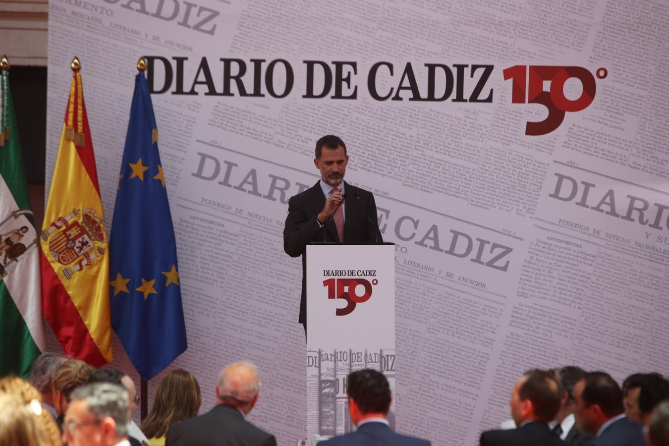 Su Majestad el Rey Felipe VI participa en el acto de celebración del 150 aniversario de Diario de Cádiz