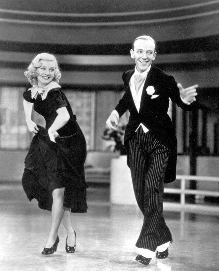 En la imagen, la pareja formada por Astaire y Ginger Rogers 