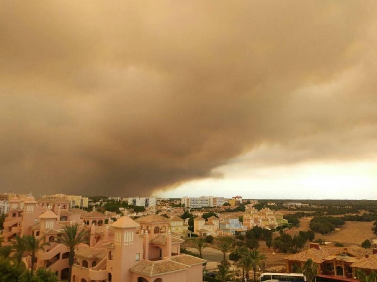 Las imágenes del incendio de Doñana, desde Cádiz