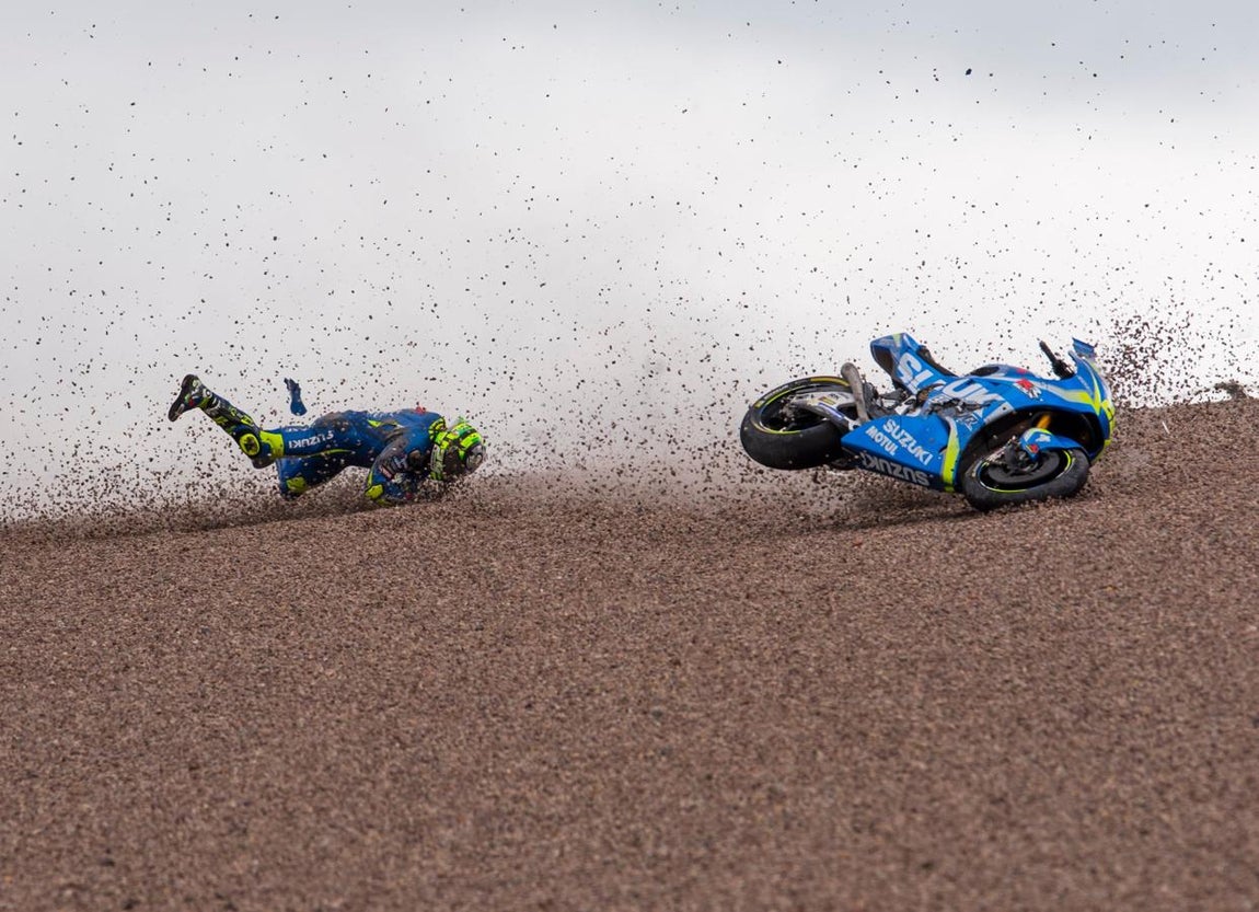 Dura caída de Iannone en Sachsenring