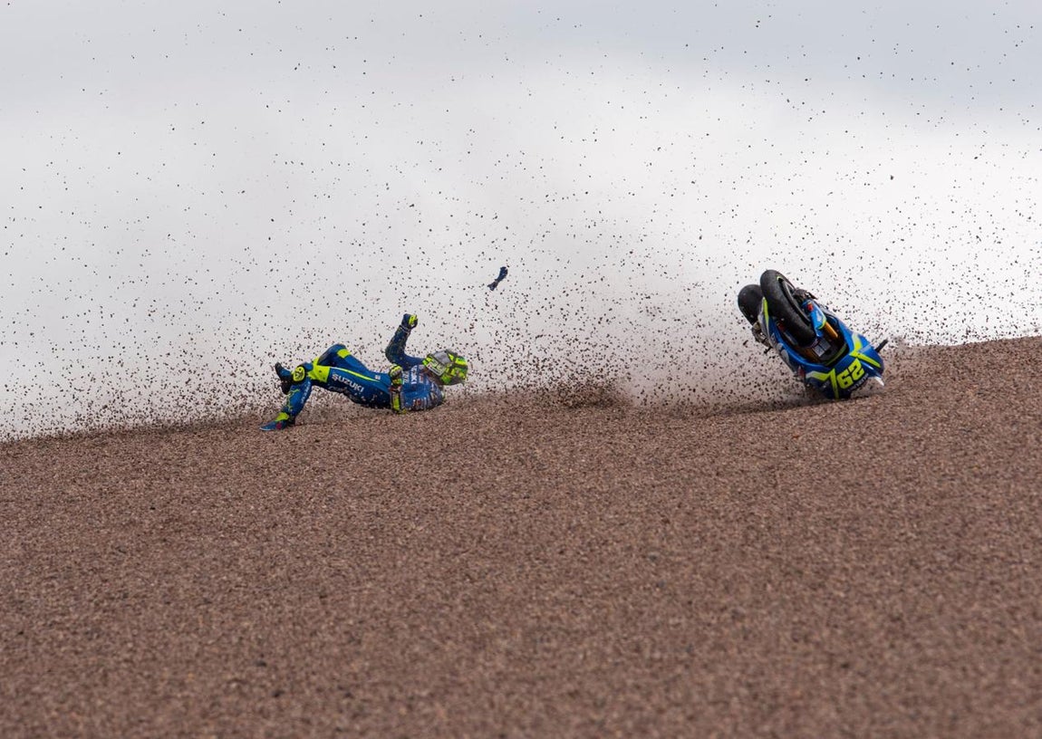 Dura caída de Iannone en Sachsenring