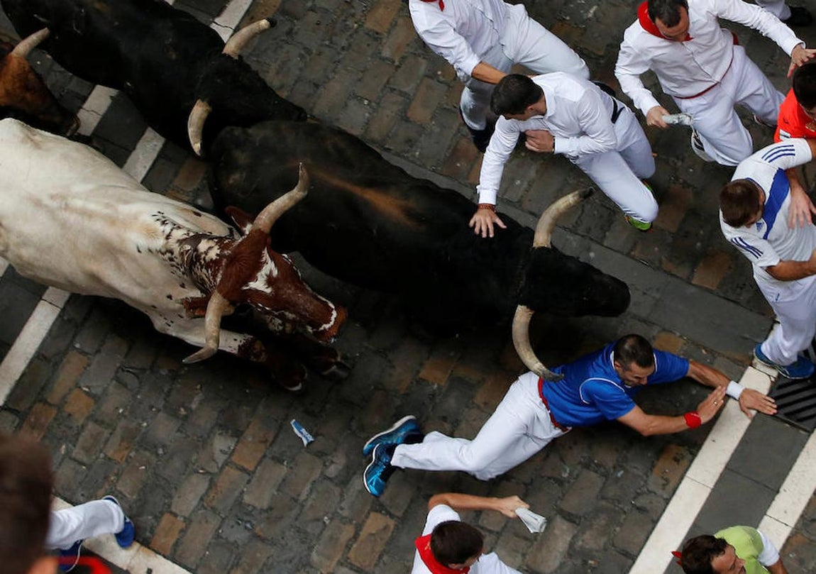 Cuarto encierro de Sanfermines 2017. 