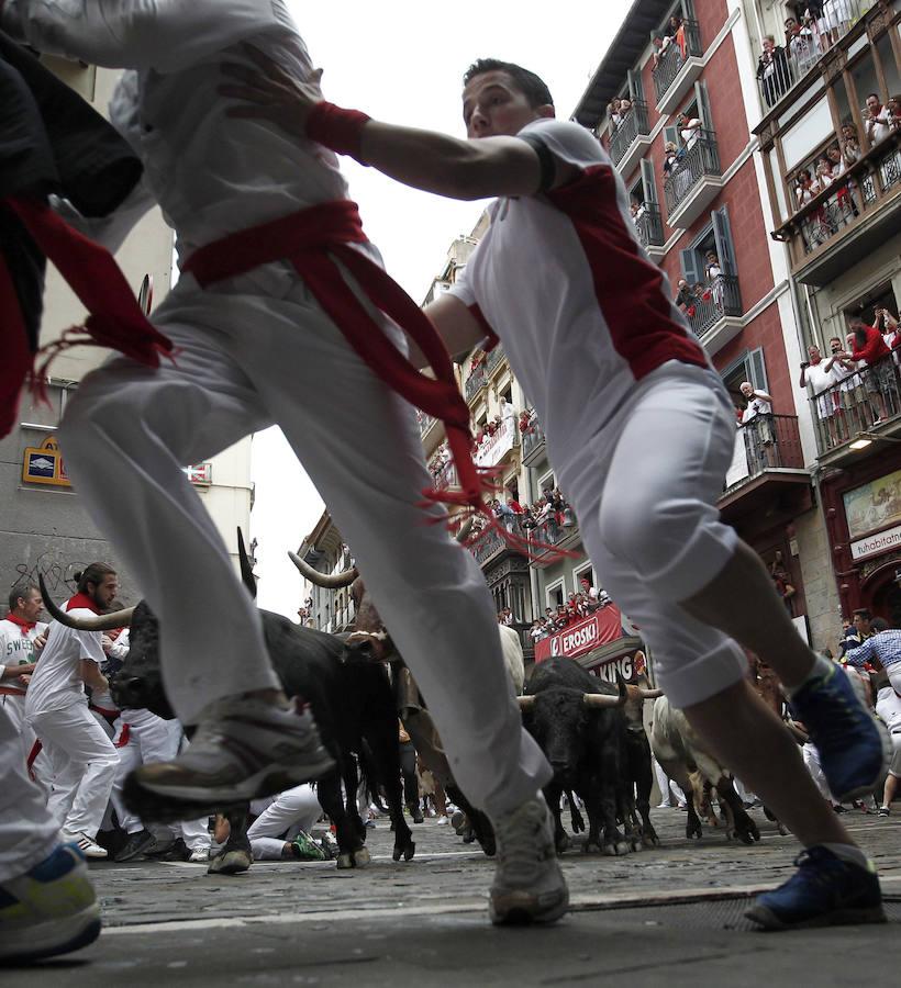 Cuarto encierro de Sanfermines 2017. 