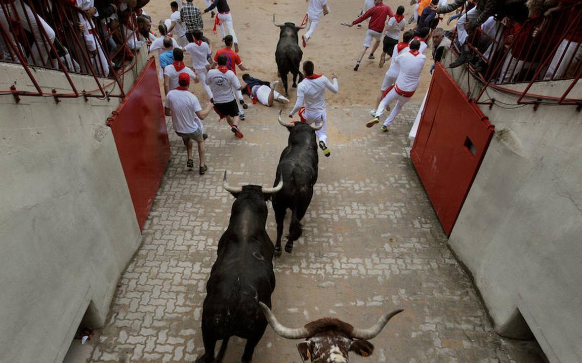 Cuarto encierro de Sanfermines 2017. 