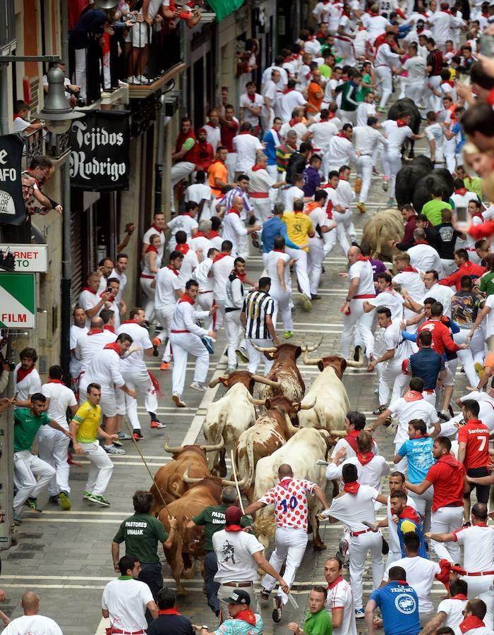 La quinta carrera de Sanfermines. 