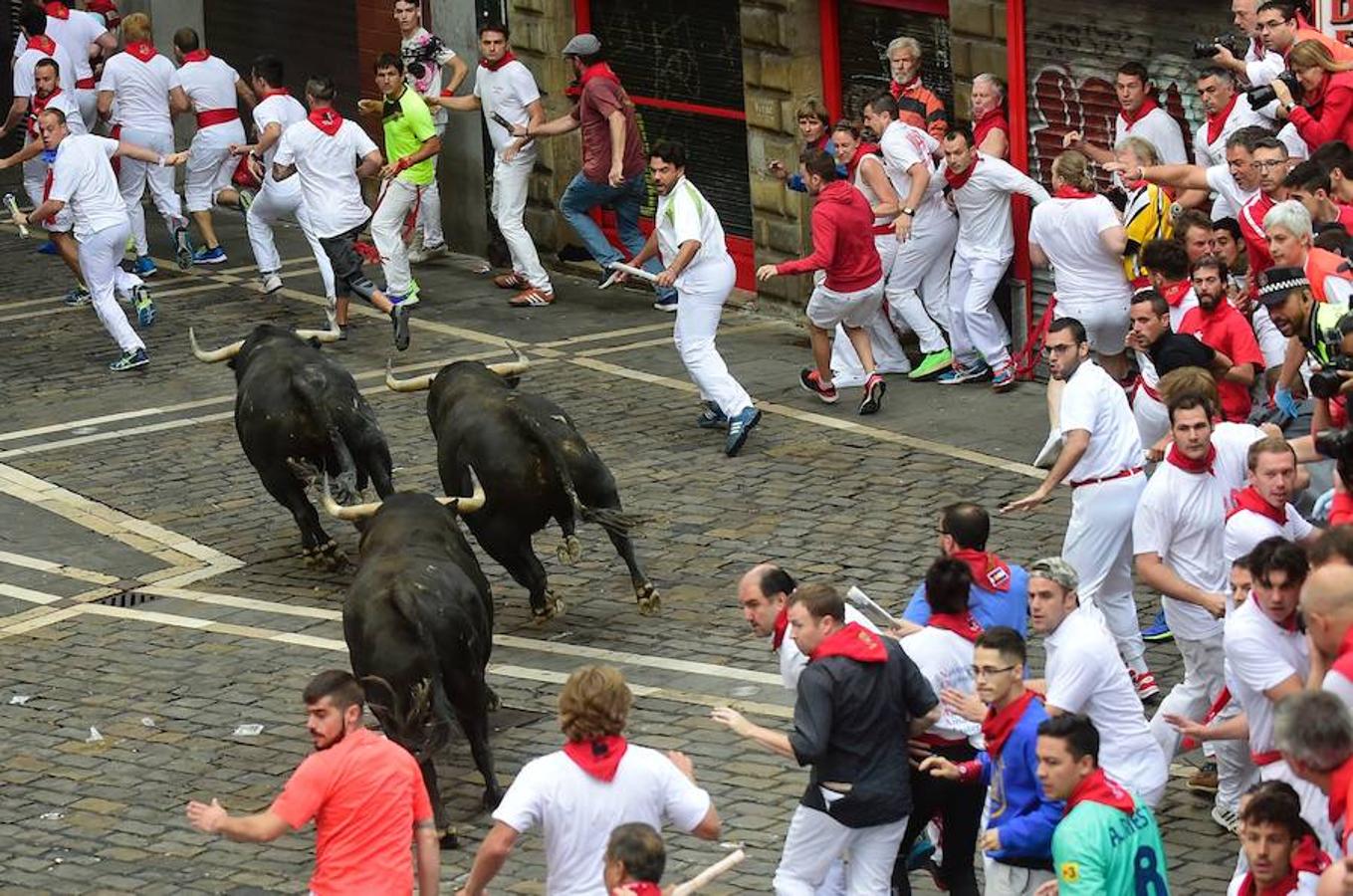 La quinta carrera de Sanfermines. 