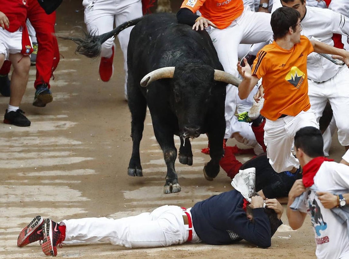 La quinta carrera de Sanfermines. 