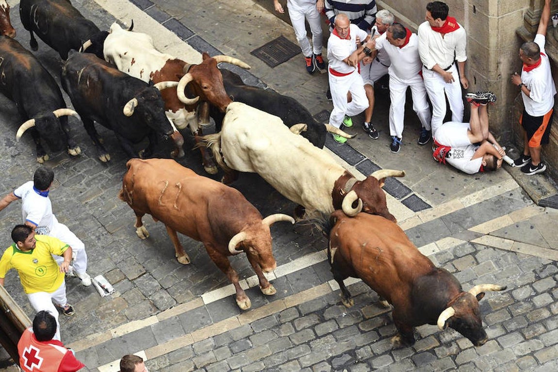 Imágenes del encierro de Sanfermines