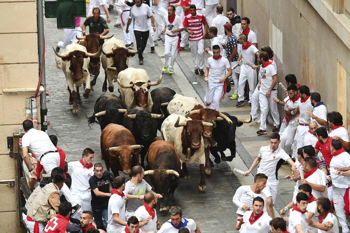 Imágenes del encierro de Sanfermines