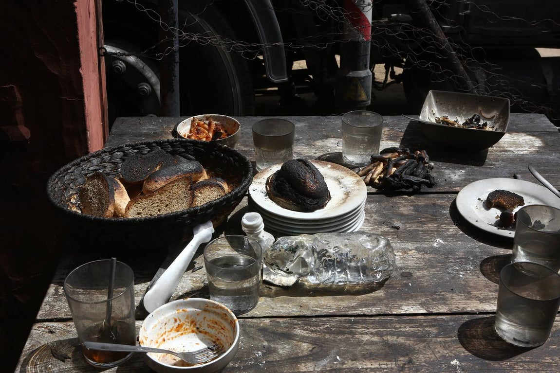 Fotos: El fuego se produjo en el patio del restaurante