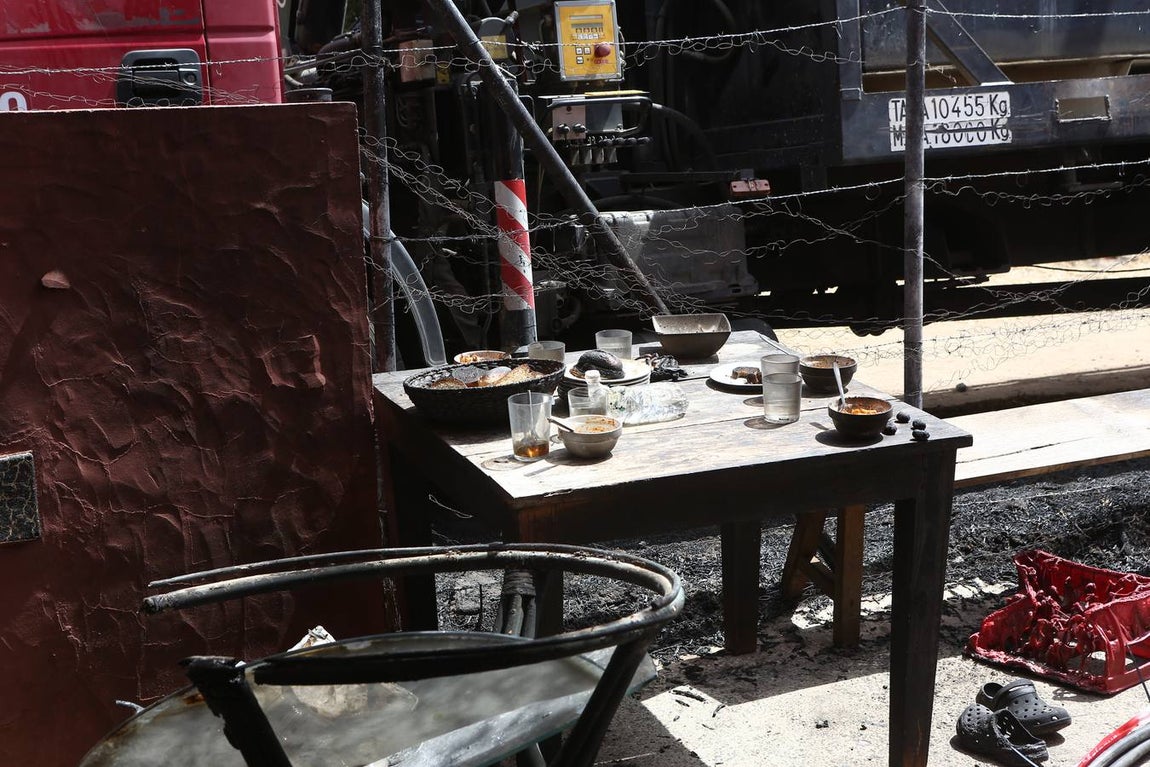 Fotos: El fuego se produjo en el patio del restaurante