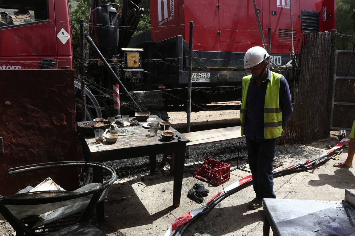 Fotos: El fuego se produjo en el patio del restaurante