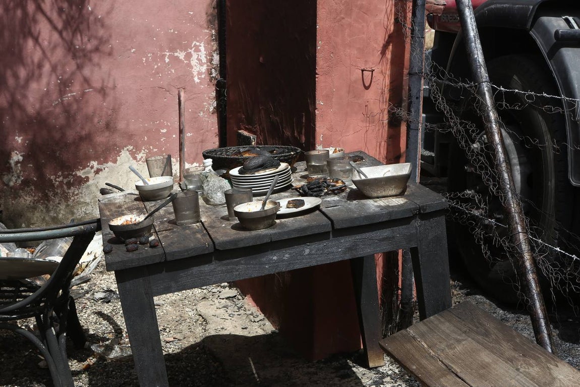 Fotos: El fuego se produjo en el patio del restaurante