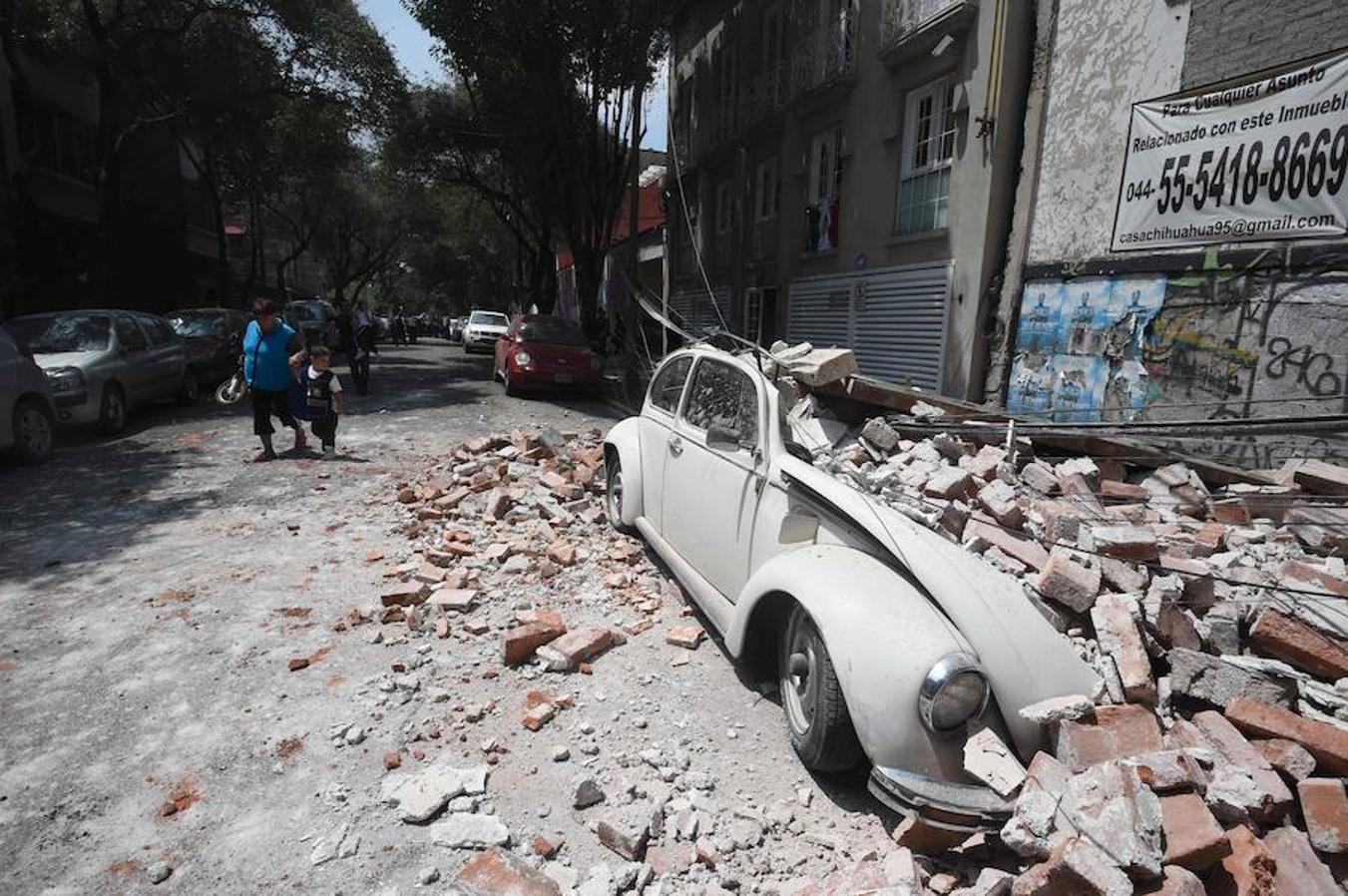 Las dramáticas imágenes del rastro dejado por el último terremoto en México. 