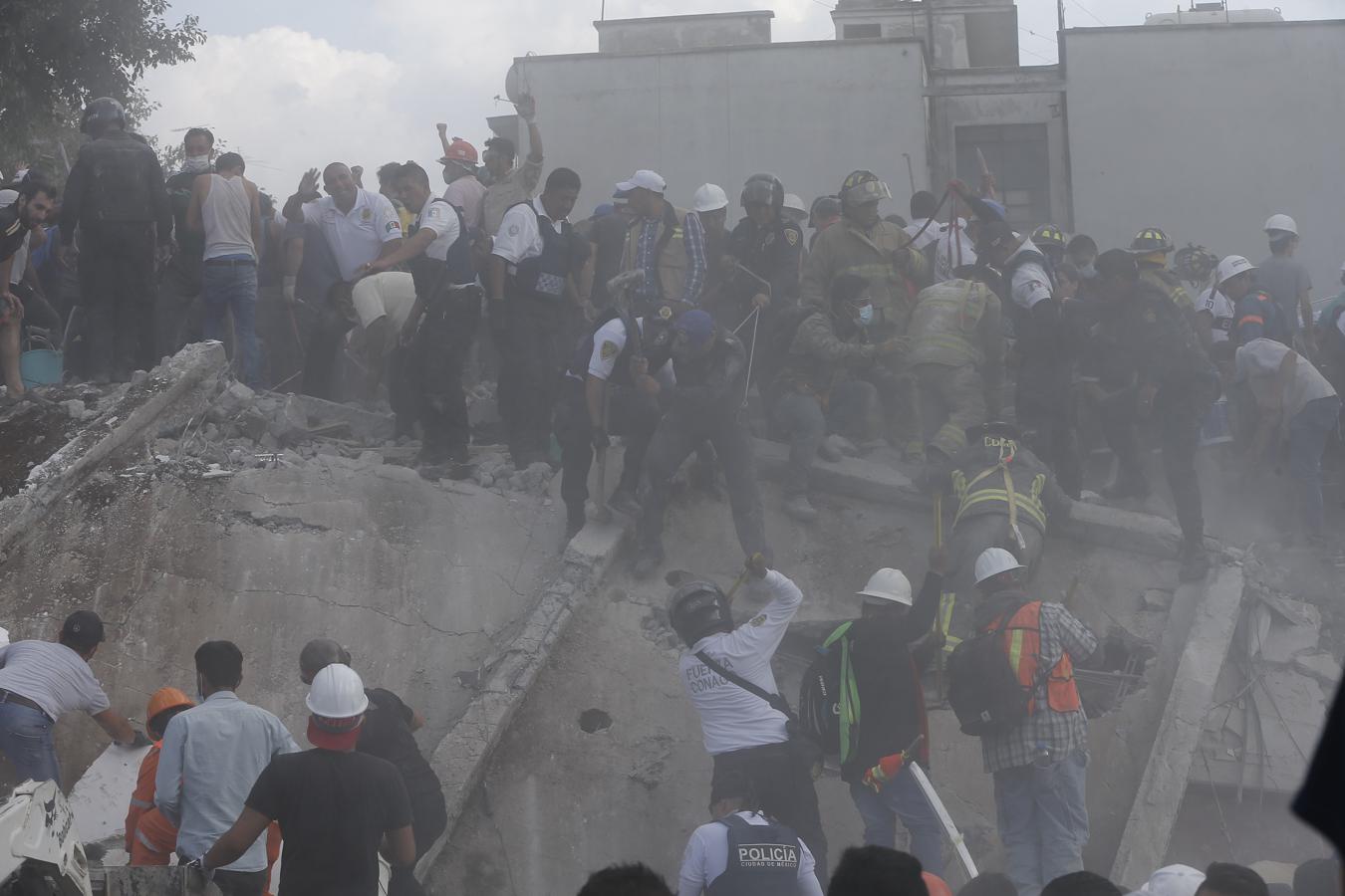 Las dramáticas imágenes del rastro dejado por el último terremoto en México. 