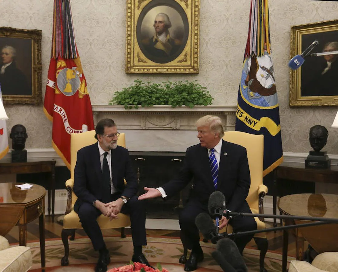 Rajoy y Trump, juntos por primera vez en Washington. 