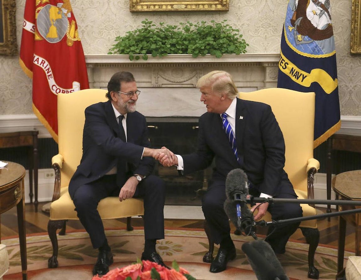 Rajoy y Trump, juntos por primera vez en Washington. 