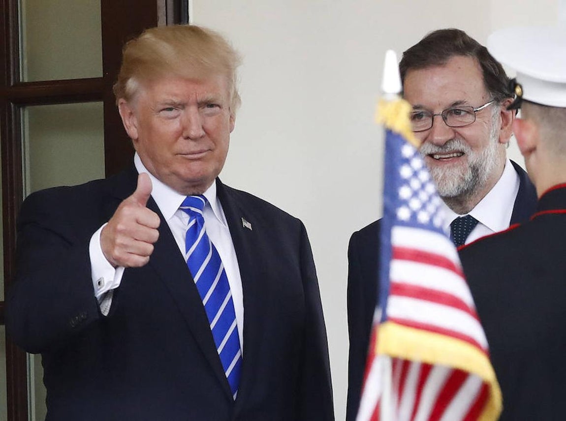 Rajoy y Trump, juntos por primera vez en Washington. 