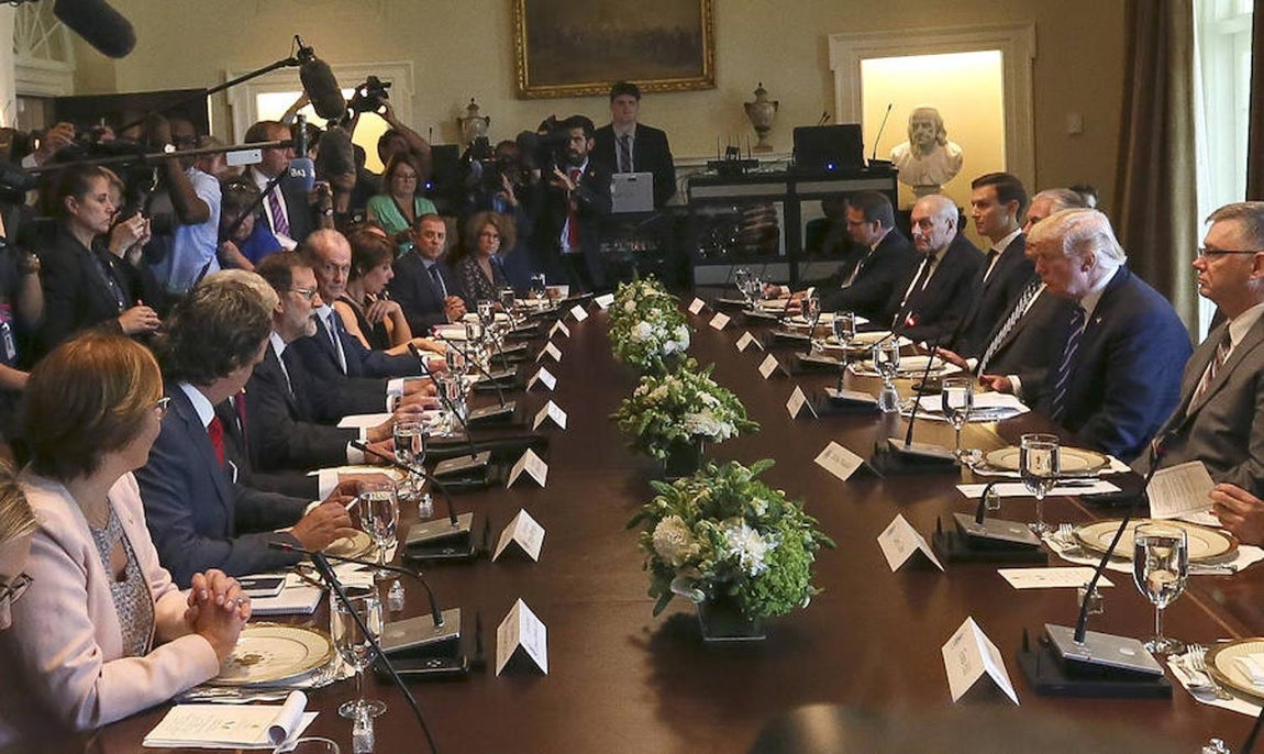 Rajoy y Trump, juntos por primera vez en Washington. 