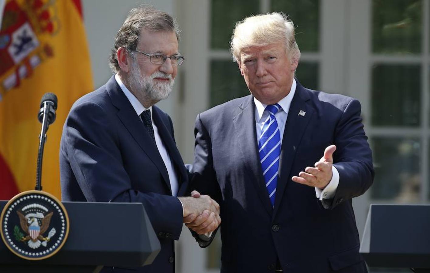 Rajoy y Trump, juntos por primera vez en Washington. 