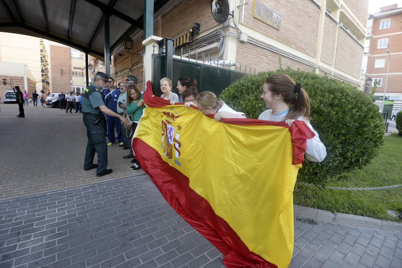 Despedida a una unidad de la Guardia Civil de Toledo que parte hacia Cataluña