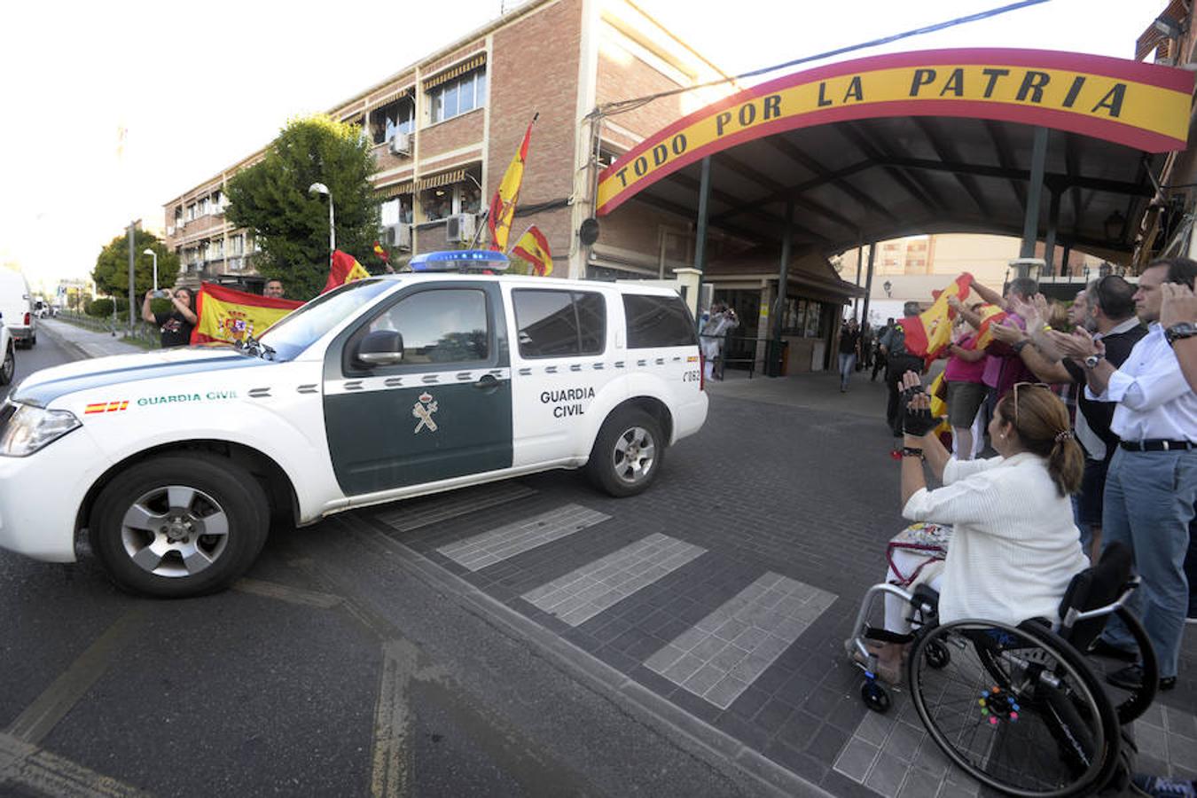 Despedida a una unidad de la Guardia Civil de Toledo que parte hacia Cataluña