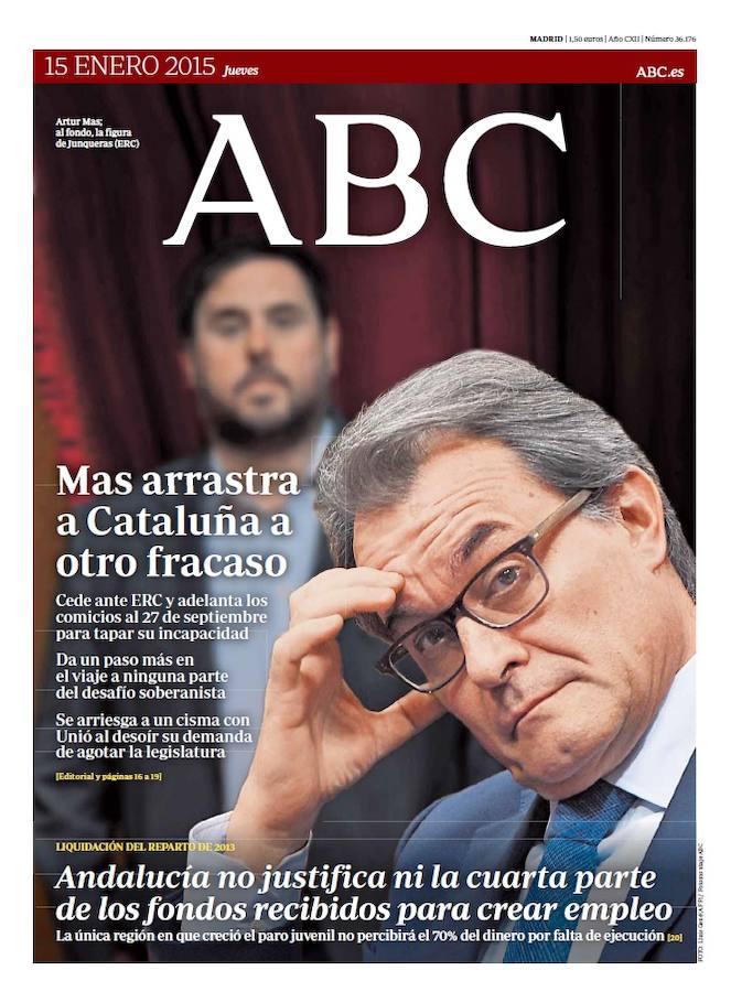 El comienzo del fin de Artur Mas llegó cuando desde ERC le forzaron a convocar elecciones. Esos comicios terminaron de liquidar a la antigua CiU. 