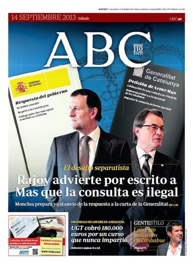 Artur Mas y su gobierno pro-independencia sabía desde finales de 2013 que cualquier consulta unilateral vulneraba la ley. 