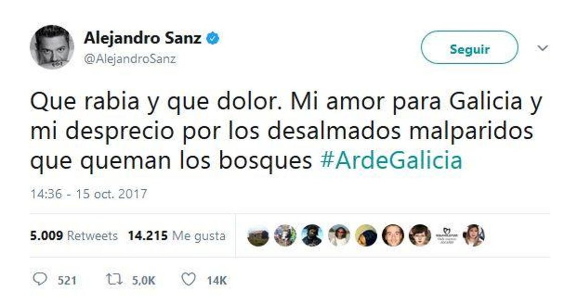Los famosos se solidarizan con los afectados por los incendios