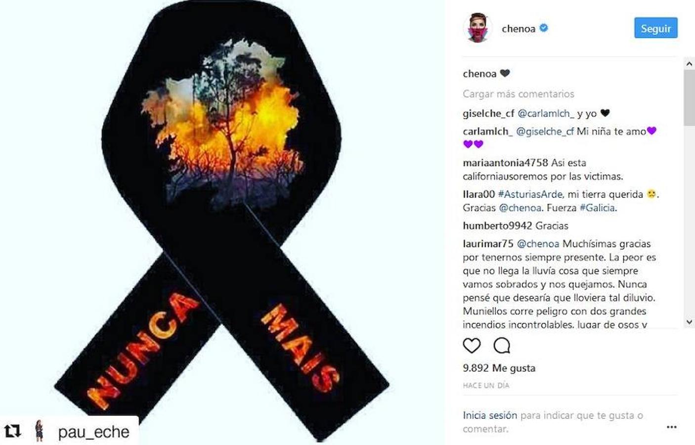Los famosos se solidarizan con los afectados por los incendios