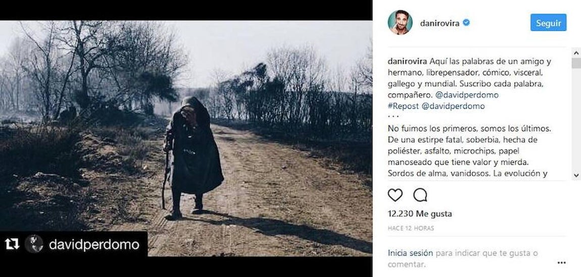 Los famosos se solidarizan con los afectados por los incendios